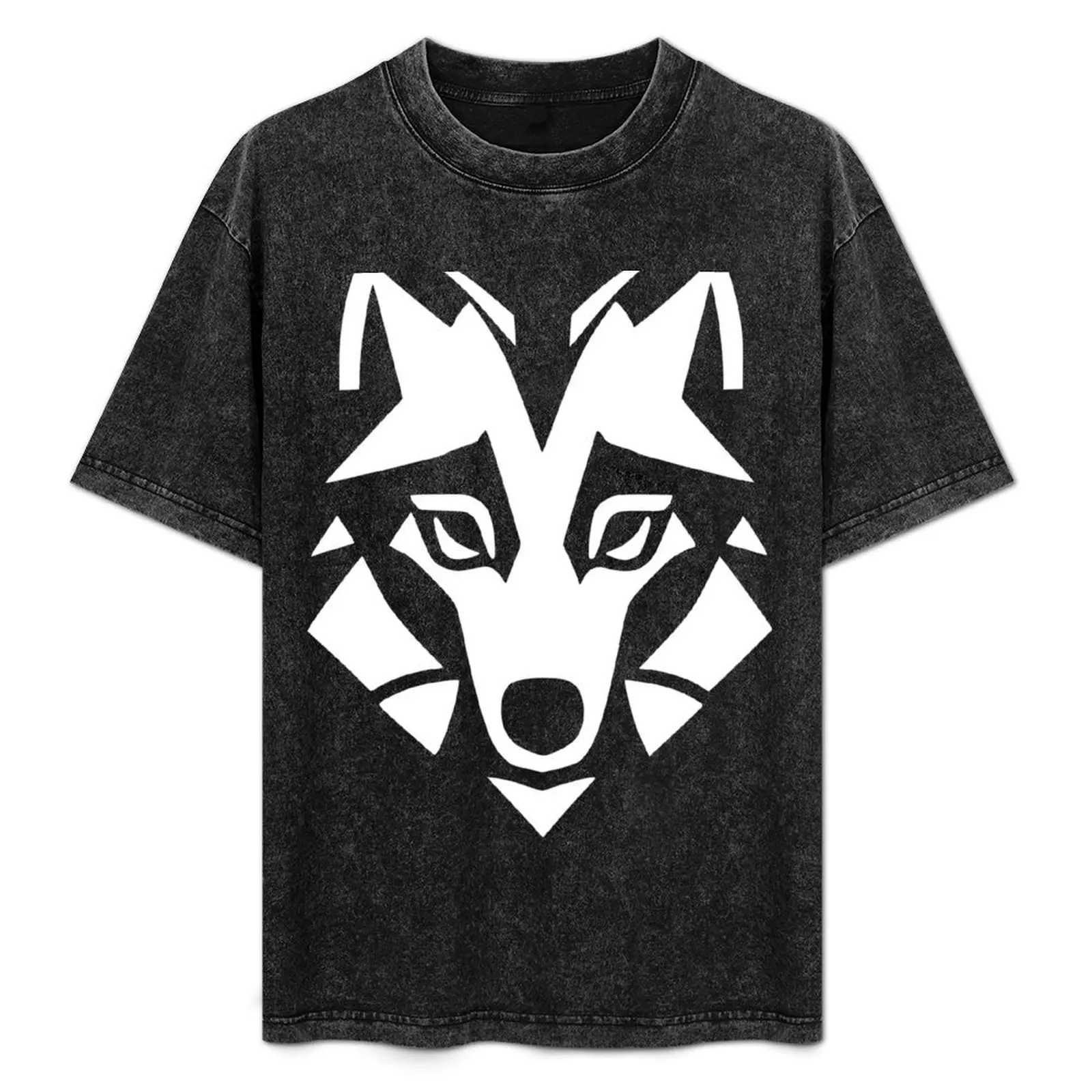 

Minimalist Geometric Wolf T-Shirt Light Athletic Short Sleeve Tee Shirt