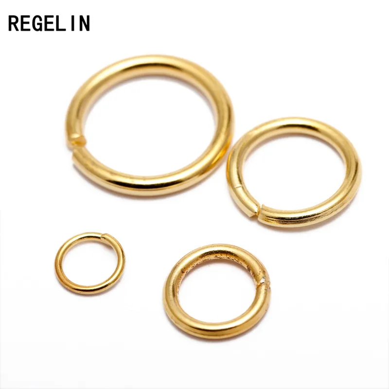 REGELIN 200pcs 4-10mm Silver Gold Rhodium Black Bronze Open Jump Ring Connectors for DIY Jewelry Making Findings