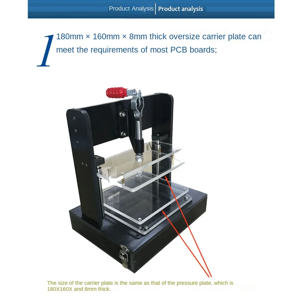 PCB Universal Test Stand PCBA Test Rack Embryo Frame Testing Jig DIY Circuit Board Fixture 180x160MM With 4 Acrylic Board