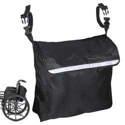 Wheelchair Backpack Bag Adjustable Shoulder Strap Large Capacity Wheel Chair And Walker Accessories Side Storage Bags