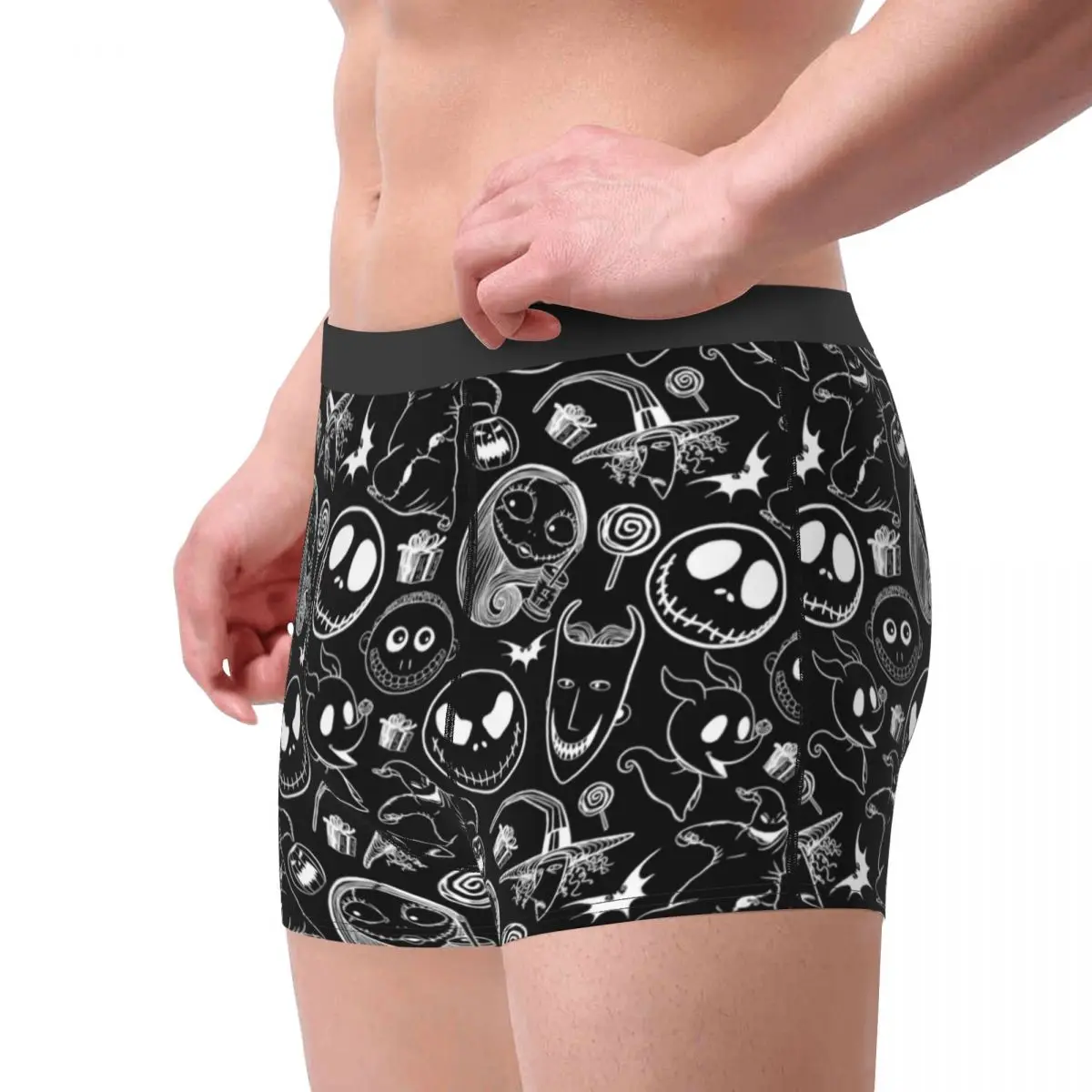 Custom Nightmare Before Christmas Boxers Shorts Men\'s Halloween Movie Jack Skullington Briefs Underwear Cool Underpants