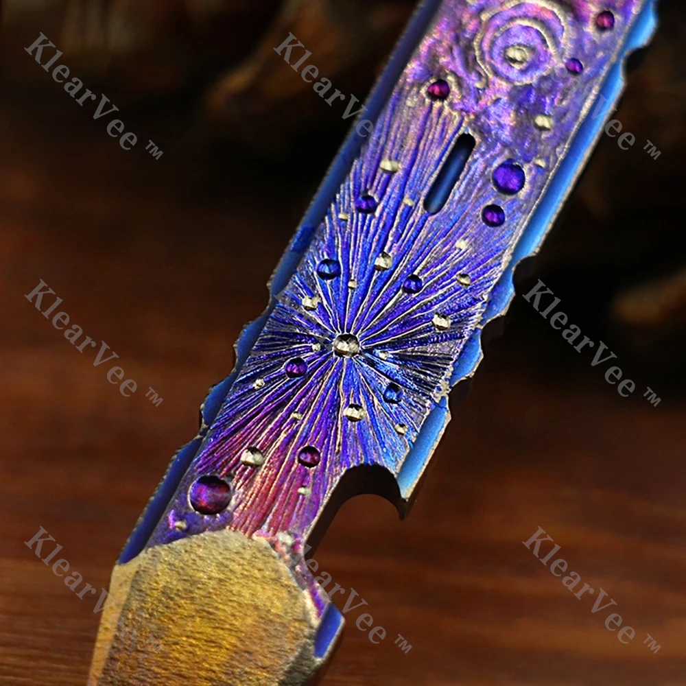 Titanium Alloy Crowbar Multi functional Outdoor Tool with Carabiner EDC Keychain Pendant and Bottle Opener Portable Tool - Image 2