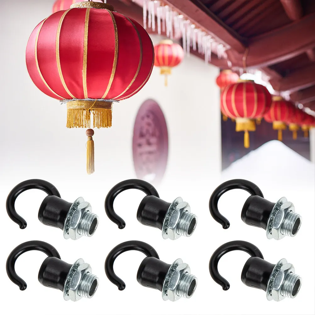 12Pcs Vintage Lantern Ceiling Hooks Heavy Duty Iron Hangers for Hanging Lights Chandeliers Wind Chimes Outdoor Indoor Decor
