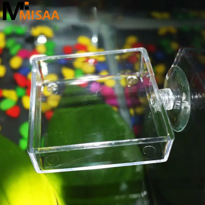 Floating Bottom Feeder Acrylic With Suction Cup High Transparent Aquarium Shrimp Food Feeding Fish Shrimp Fish Tank