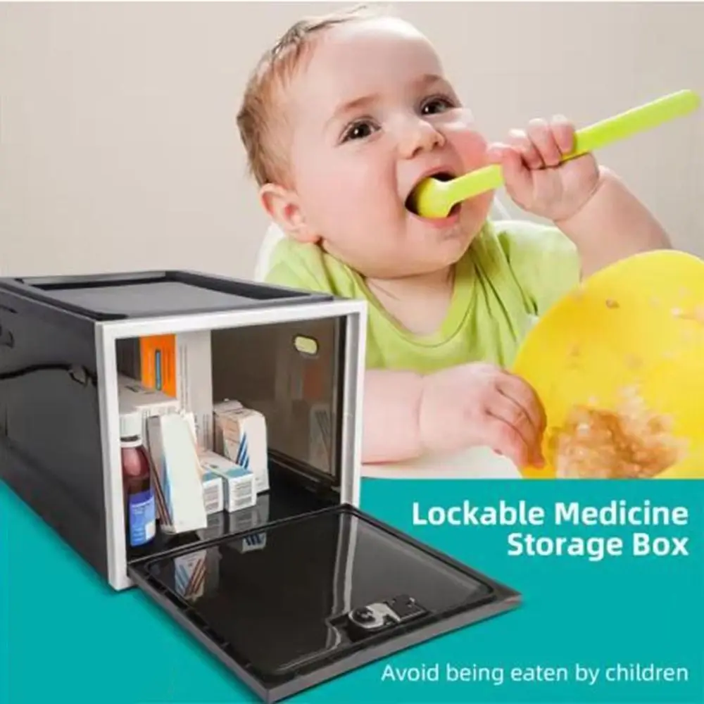 

Large Capacity Clear Locking Box Transparent Plastic Tablet Password Box 3-Digit Combination Combination Lock Box Snacks