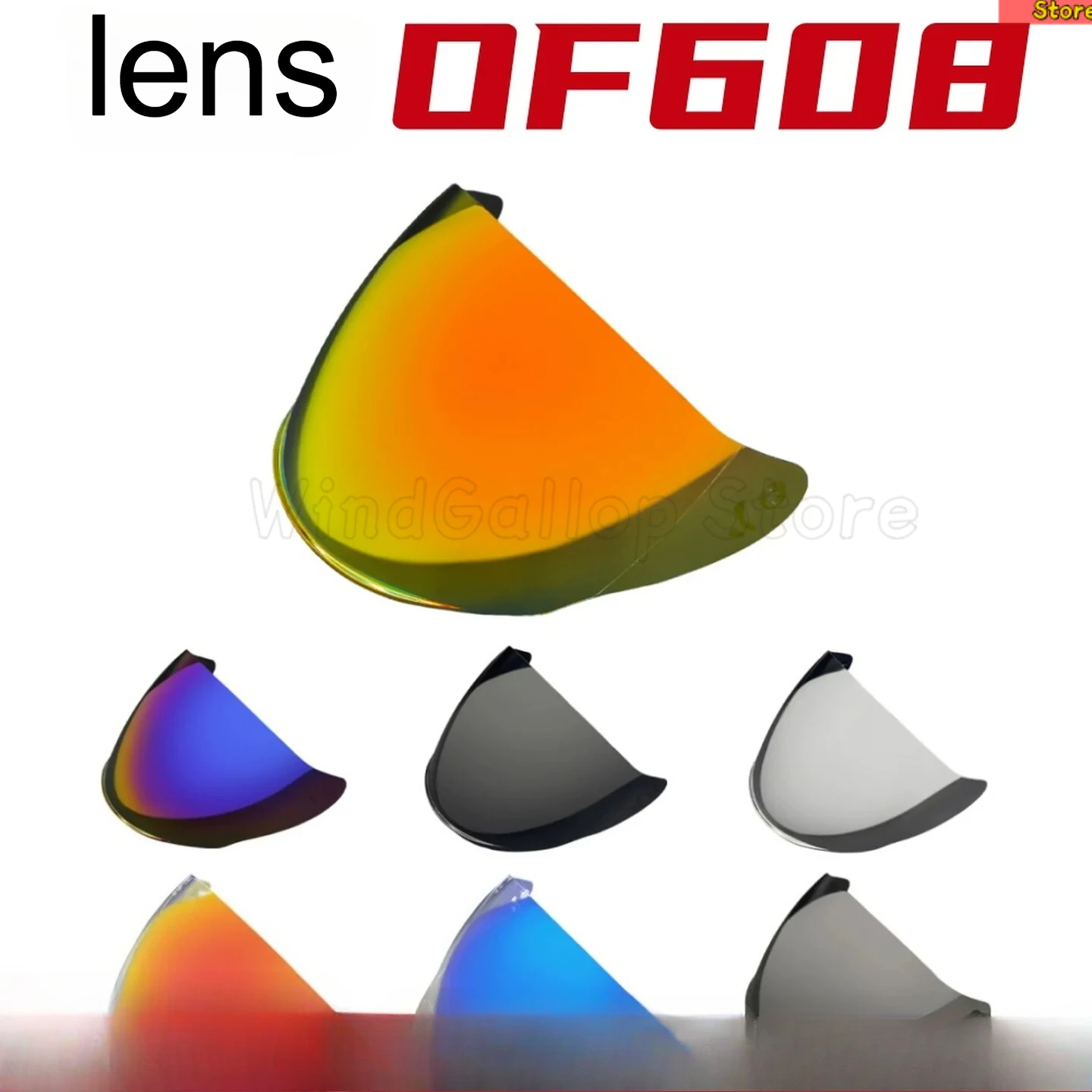half helmet mirror plating 3/4 helmet OF608 lensmirror daytime shading night vision high definition three quarters helmet