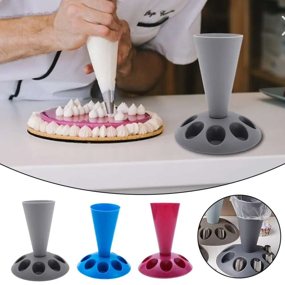 

Time-saving Baking Accessory Nozzle Organizer for Pastry Bags Cake Decorating Kit with Piping Bag Holder for Home for Easy