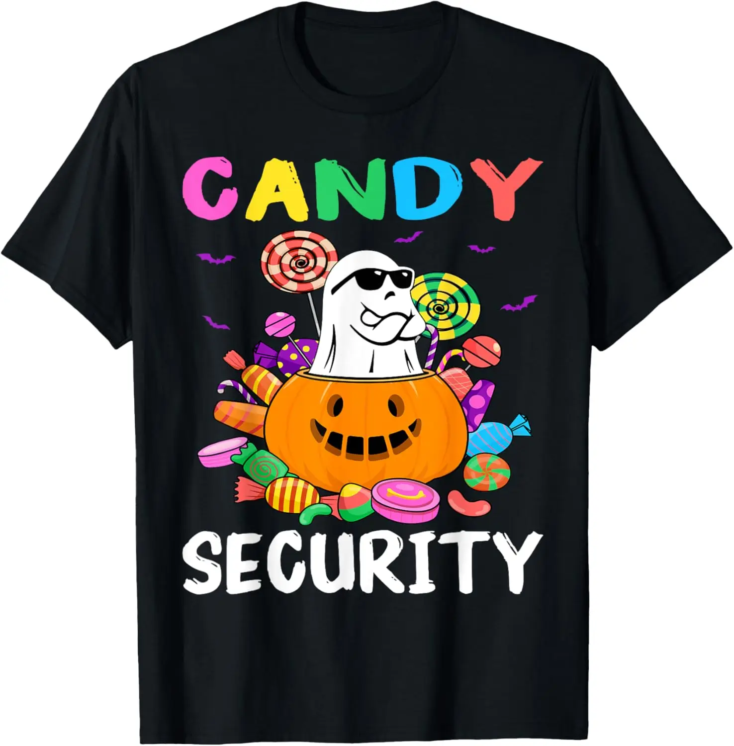 Candy Security Ghost Halloween Costume T-Shirt