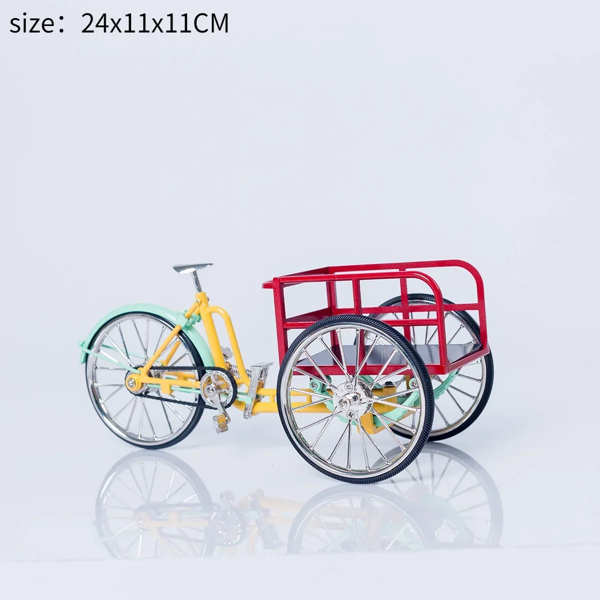 Simulation Bike Model 1:10 Scale Alloy Diecast Racing Tricycle Bike Motorcycle Model Cycling ToyTandem Bike Model Home Decor