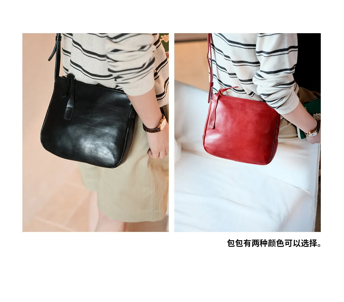 Handgefertigte Damen-Umhängetasche aus echtem Leder in Rot, für Outdoor-Partys, luxuriöse Schultertasche aus echtem Rindsleder – Detail 5