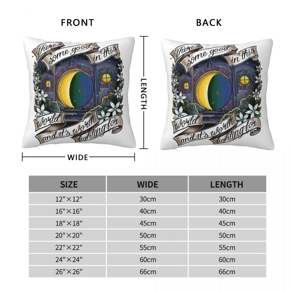In A Hole In The Ground Pillowcase Polyester Linen Velvet Pattern Zip Decorative Pillow Case Car Cushion Cover 18