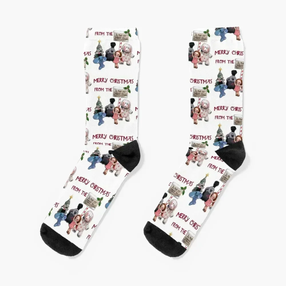 Merry Christmas from the Island of Misfit Toys Socks compression men cotton high quality luxe colored Socks Women Men's