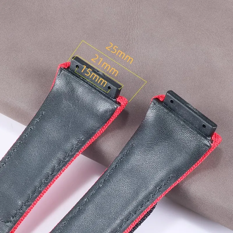 Ремешок для часов для Richard Mille, нейлоновый ремешок, мужские часы, инструмент RM50/53 4-звездочная отвертка с 5 звездочками, холст + натуральная кожа, 25 мм, ремешок на запястье