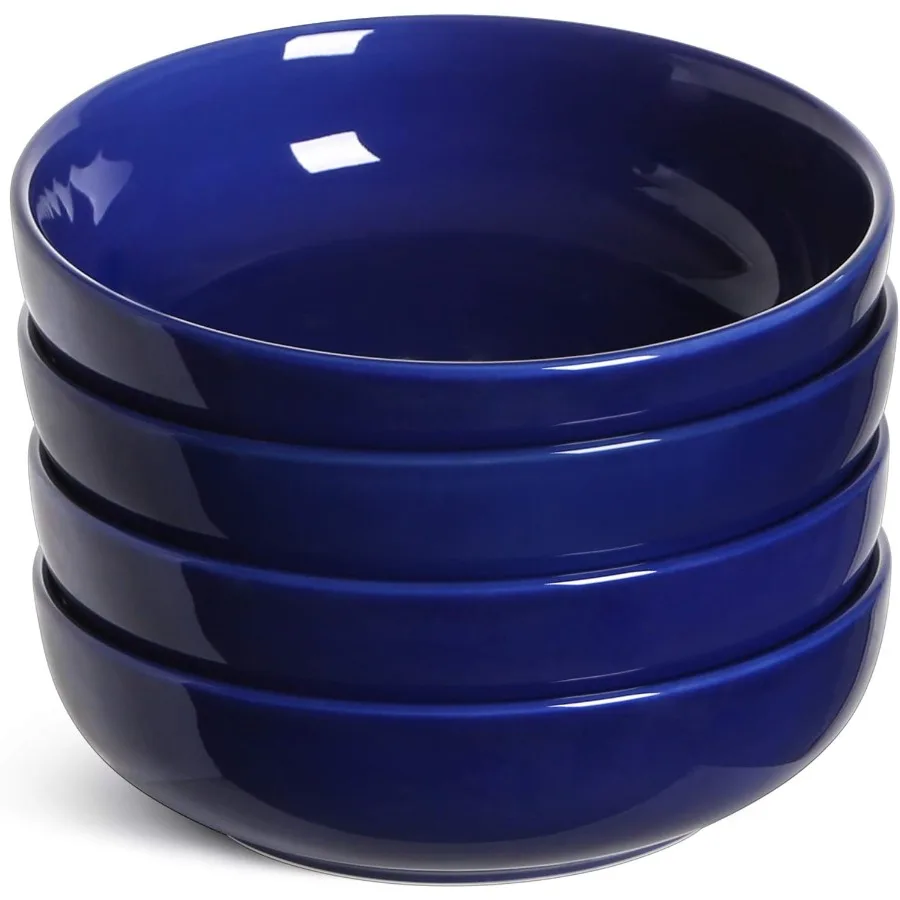 

Large 45 oz Pasta and Salad Bowls Set for Serving Soup Pasta Noodles and Dinner Meals Microwave Safe Kitchen Bowls 8.5 Inch Dia