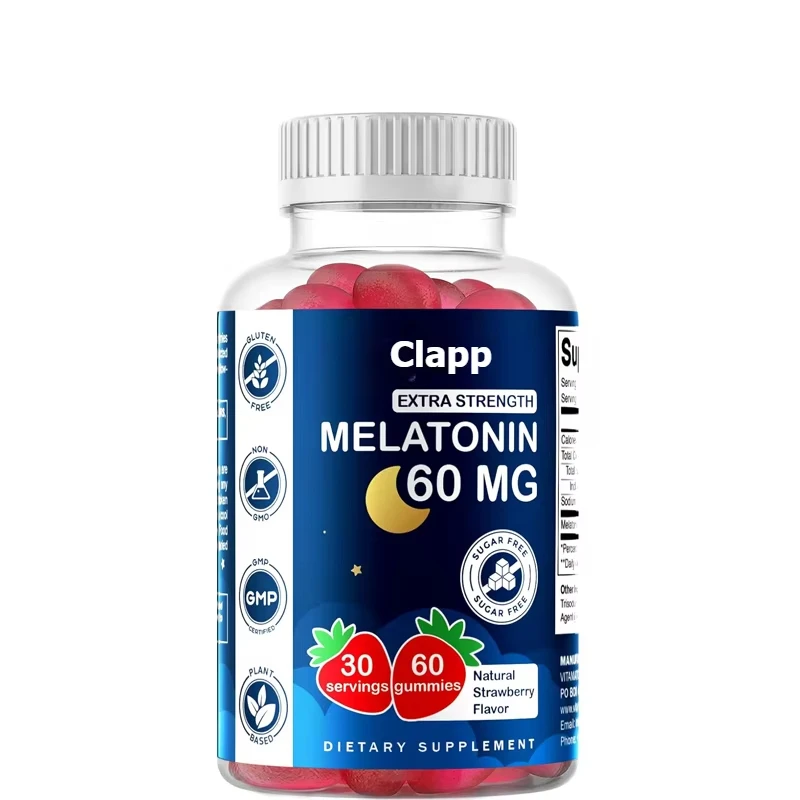 

Vitamin sugar free melatonin 60mg -60 vegetarian gummies - non addictive supplement