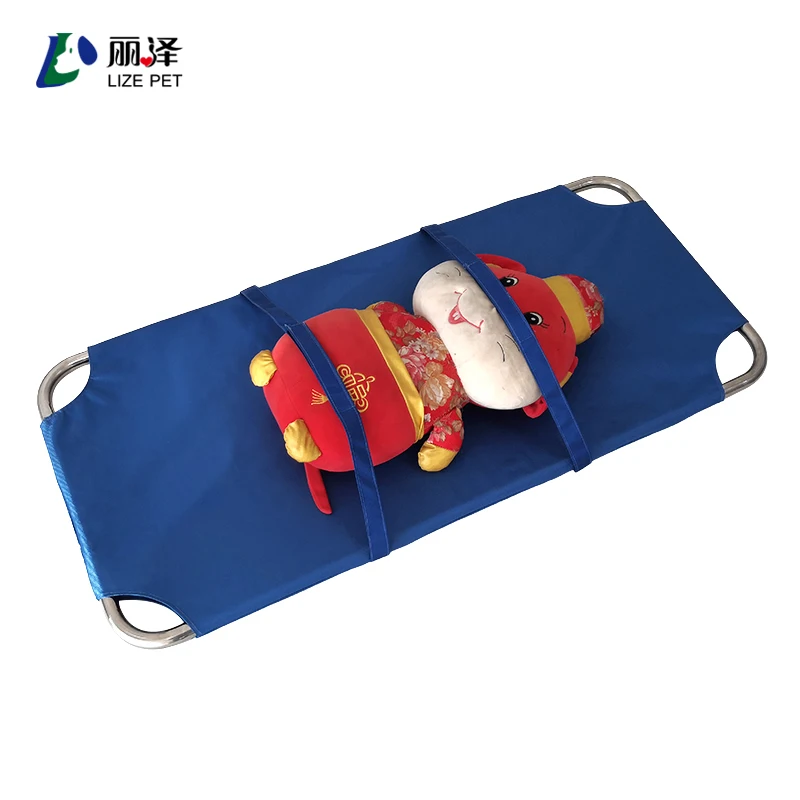 PET Stainless Steel Pet Stretcher Nylon Waterproof Cloth Commonly Used in Veterinary Hospital Clinics