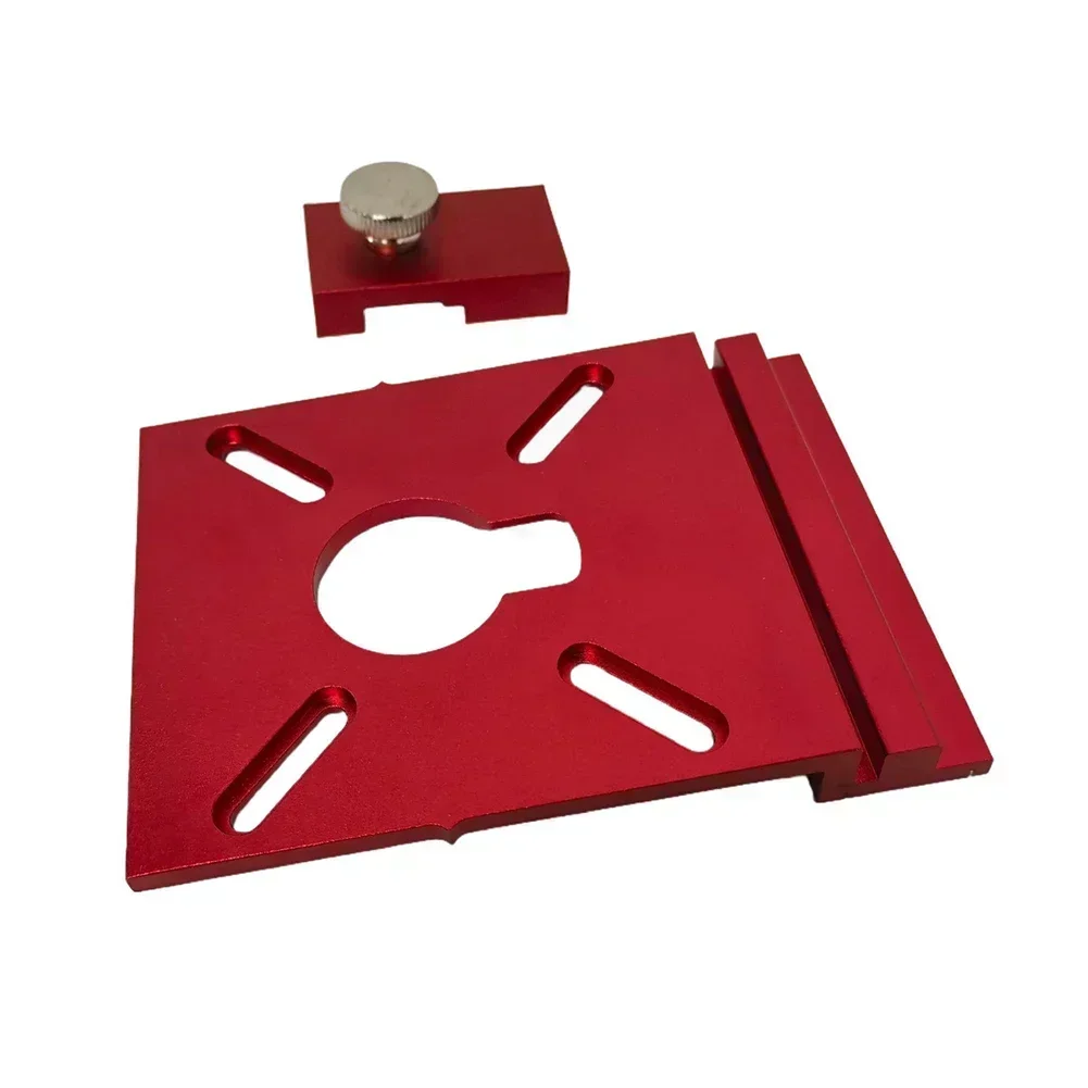 Woodworking Router Guide Rail Adapter Featuring Aluminum Alloy Construction and Rail Stop for Use with Standard Track Saw Guides
