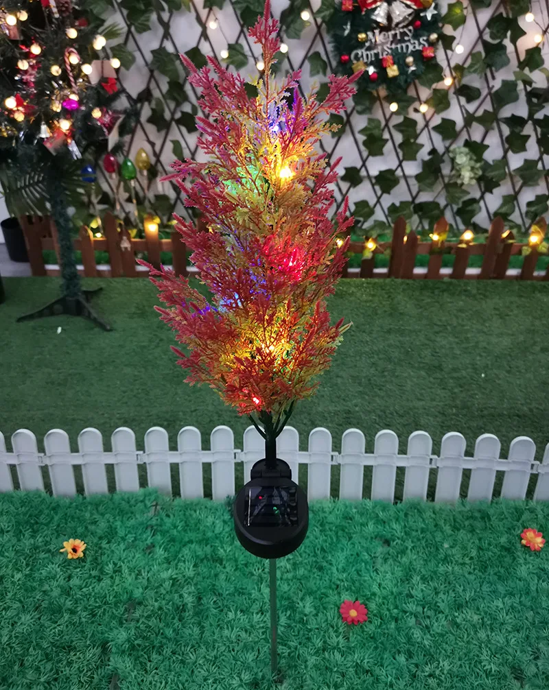 

Solar Pine Lights Christmas Cypress Garden Ground Light Stake Decor Lamp Waterproof Outdoor Floral Ambiance Lighting 102