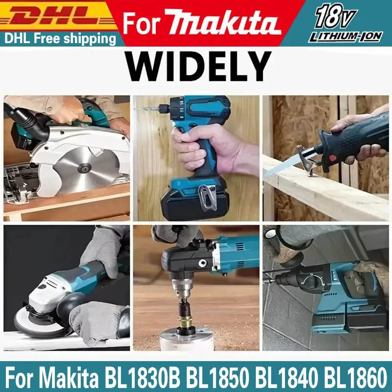 🎁18V 6.0Ah  for Makita  With LED lithium ion replacement LXT BL1860B BL1860 BL1850 for Makita rechargeable power tool bat