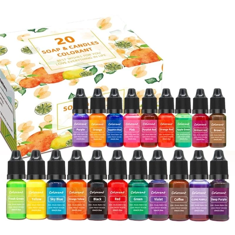 

Coloring for Soy Dyes 0.35oz/10 20 Colors Liquid Making Dye