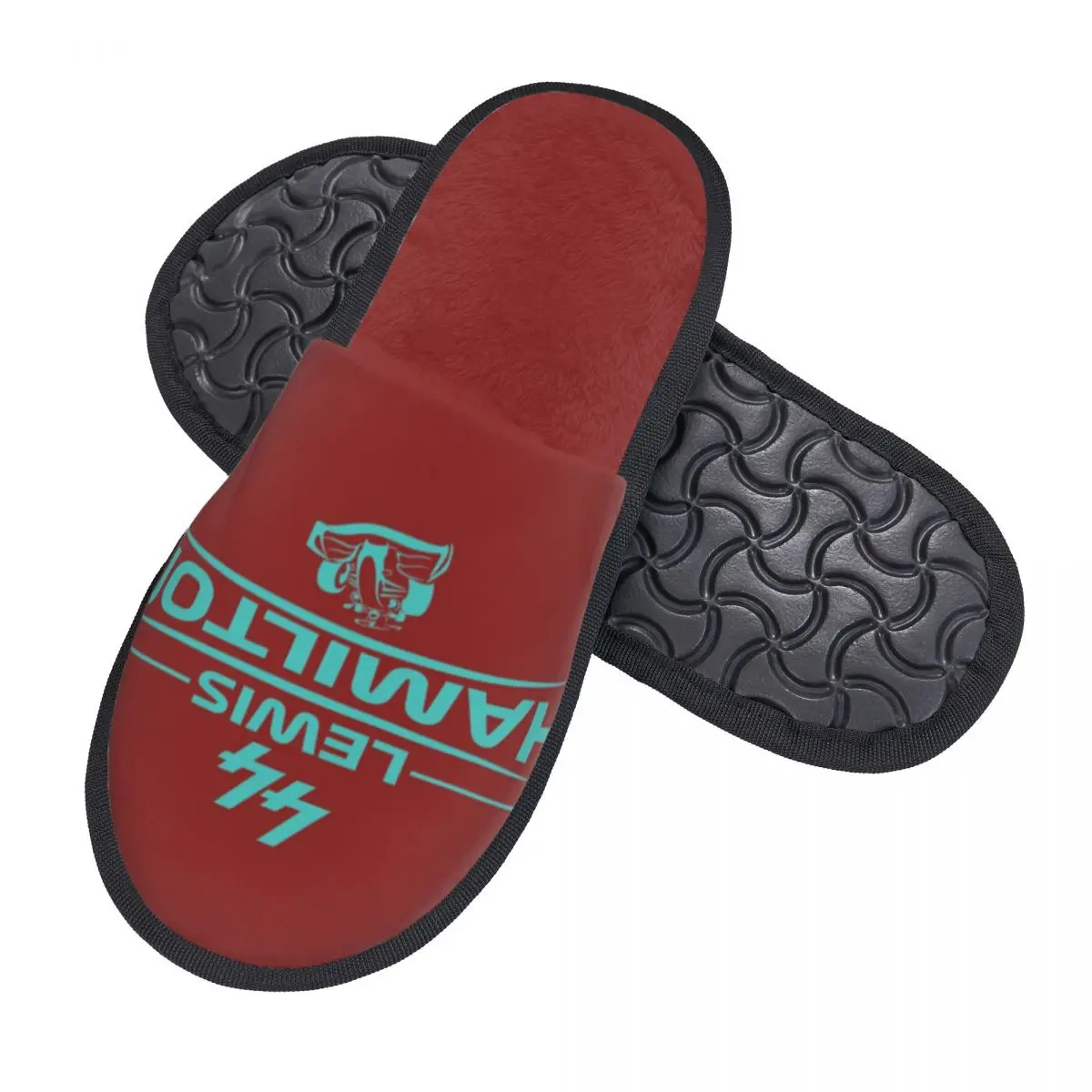 The Lewis Legacy Motorsport Guest Slippers for Hotel Women Custom Print 44 Number Car Racing House Slipper