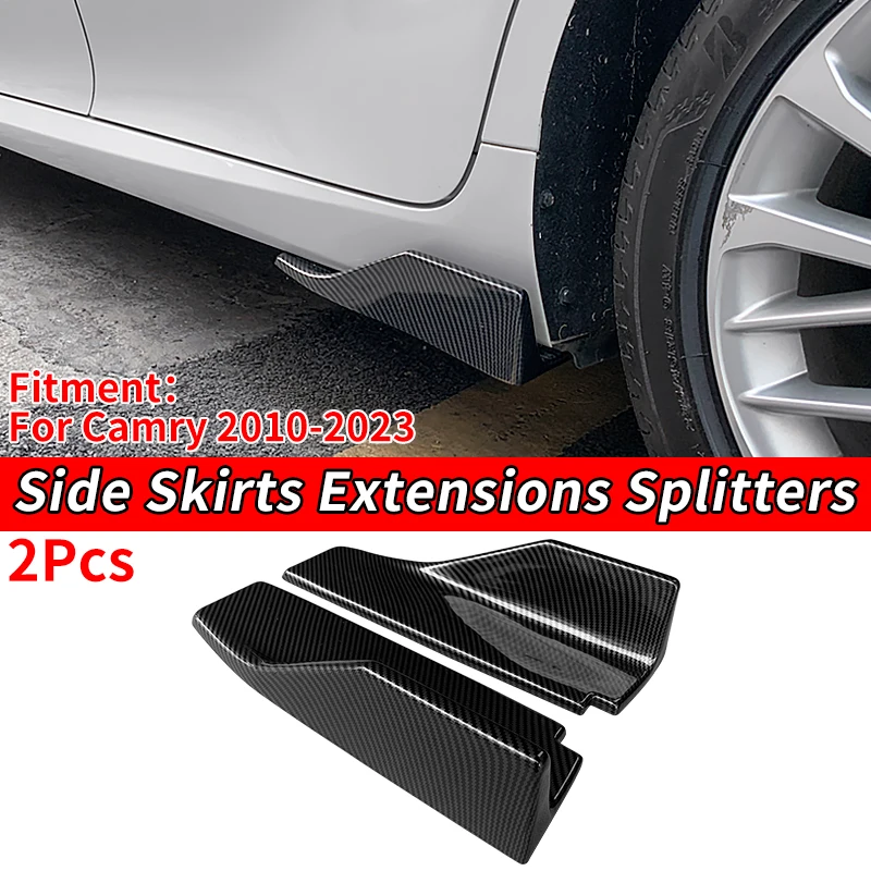 

Car Side Skirt Extension Splitter Carbon Fiber Look Winglet Side Wing Bumper Lip ABS Accessories For Toyota Camry 2010-2023 2018