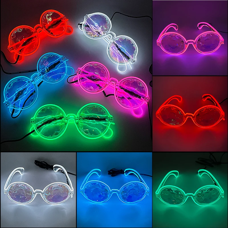 Flashing Flame Glasses LED Glasses Glowing Party Supplies Lighting Bright Festival Party Glow Sunglasses Glow Party Supplies