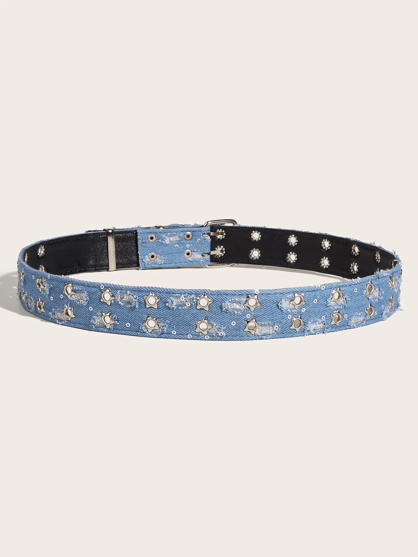 Punkstijl Ster Dubbele Rij Rij Riem Versie Jeans Mode Decoratieve Riem Corn Riem Designer Riem Vrouwen Riem