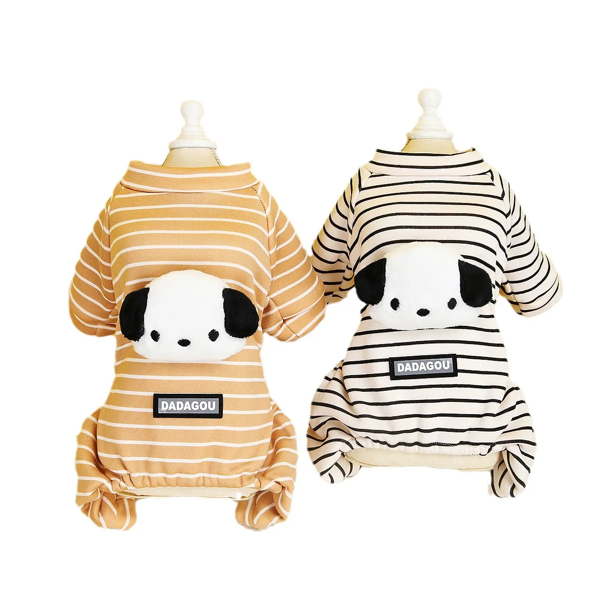 Pet Striped Four Legged Pants Clothes Autumn Winter Puppy Clothing Pet Supplies Cat Clothing Puppy Bags Home Clothes Dog Pajamas