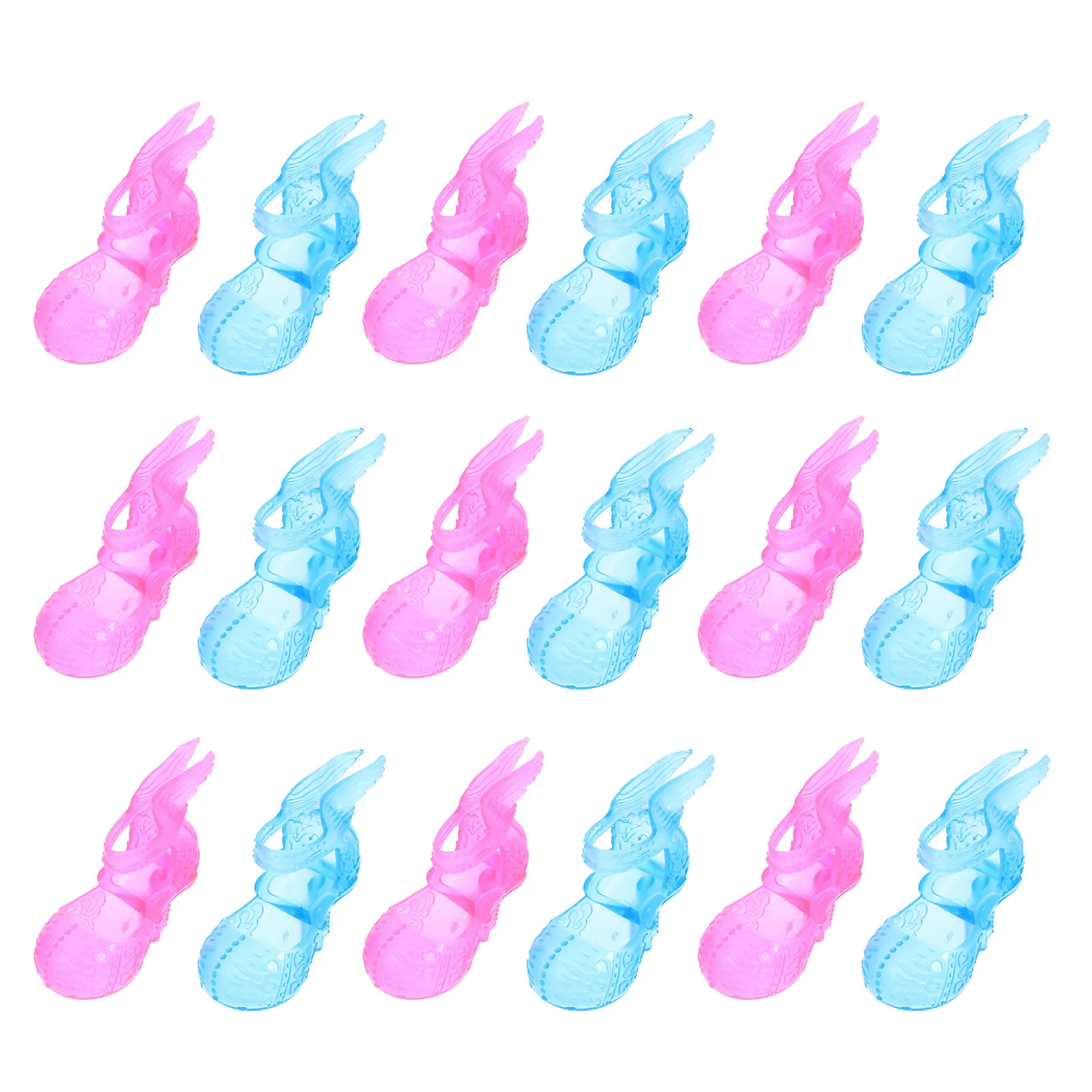 

6Pairs Crystal Mini Shoes for 60Cm Fashion Vibrant Color Dress Up Party Role Play Accessories Elegant High Heel Boots
