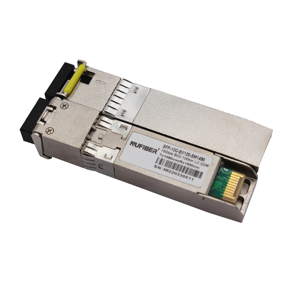 1490nm/1550nm Bidirectional Simplex LC 10G BiDi SFP+ 100km SMF Optical Transceiver Module 80km IP Fiber Optic Transceivers
