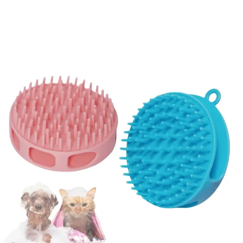 Pet Bathing Shampoo Brush Bath Massage Comb Cat Dog Grooming Shower Brush