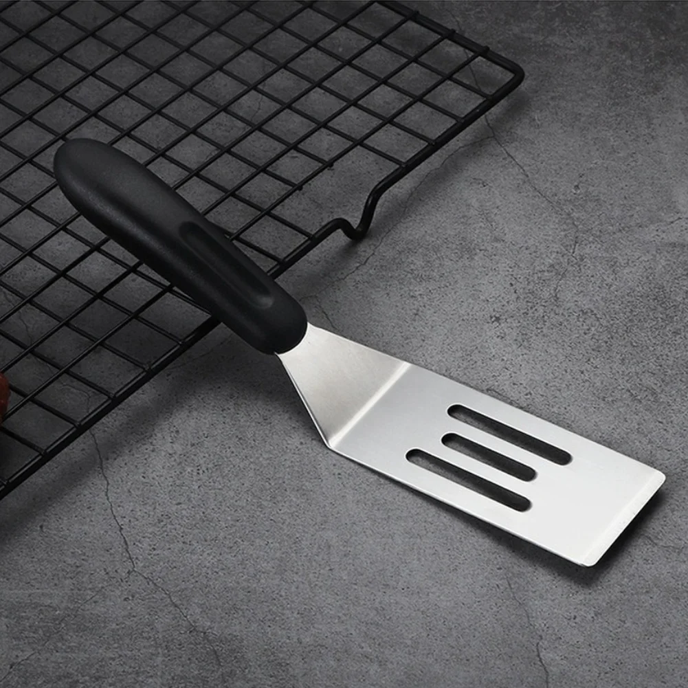 Stainless Steel Spatula Set with Comfortable PP Handles and Precision Slanted Edges for Cooking Baking and Grilling
