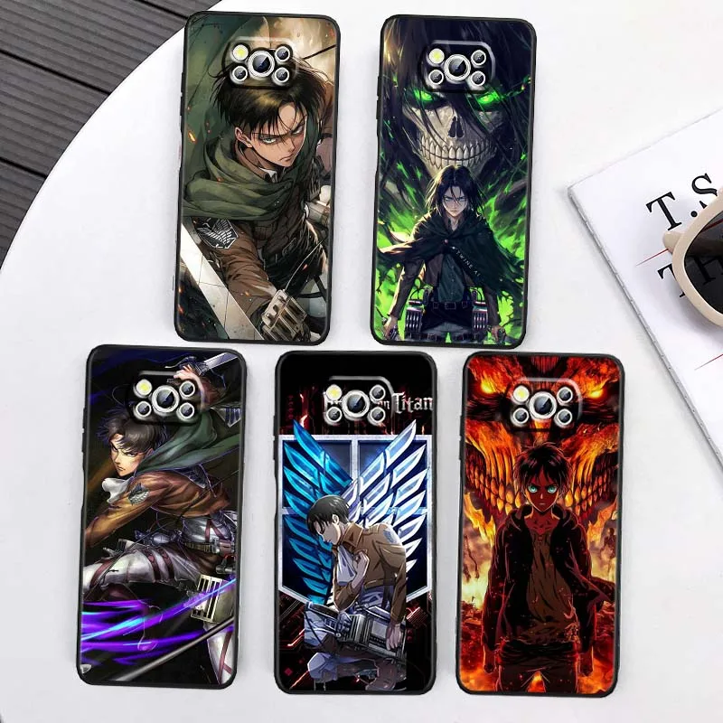 

Anime Attack on Titan For Xiaomi Mi Poco F3 F4 F5 F6 X3 X4 X5 X6 X7 M3 M4 M5s M5 M6 GT Pro 5G Black Cover Phone Case