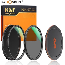 K&F Concept MCUV CPL Camera Filter Kits with Lens Cover Circular Polarizing Multi-Layer Coatings 49mm 58mm 67mm 72mm 77mm 82mm