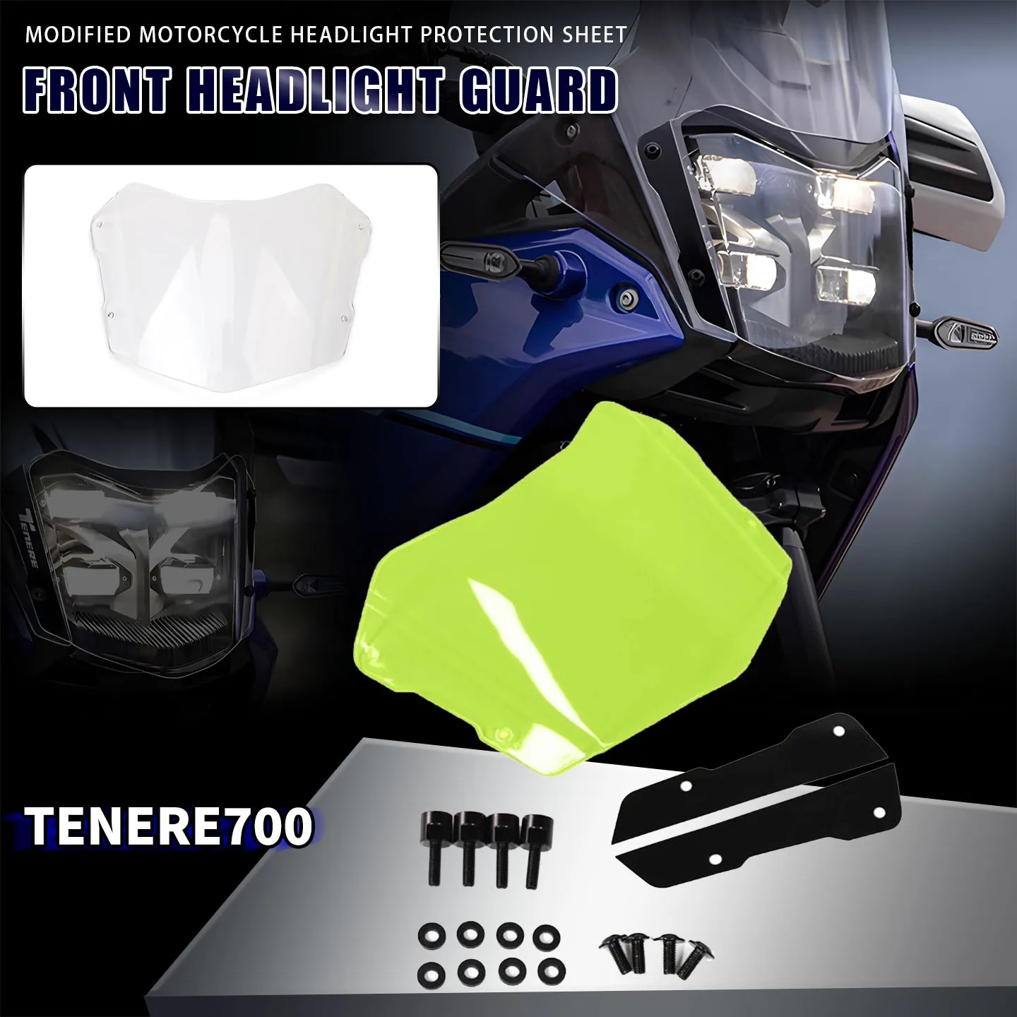 

For TENERE 700 Tenere 700 2025 Motorcycle Headlight Guard Head Light Lens Cover Shell Lamp Adventure Riding Waterproof Sticker