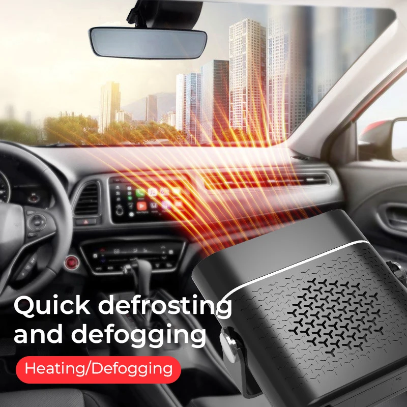 سخان ومروحة سيارة محمولة 2 في 1 - 360 درجة ° دوران، تذويب سريع، تسخين وتبريد، هادئ للغاية وخفيف الوزن لجميع المواسم! #2