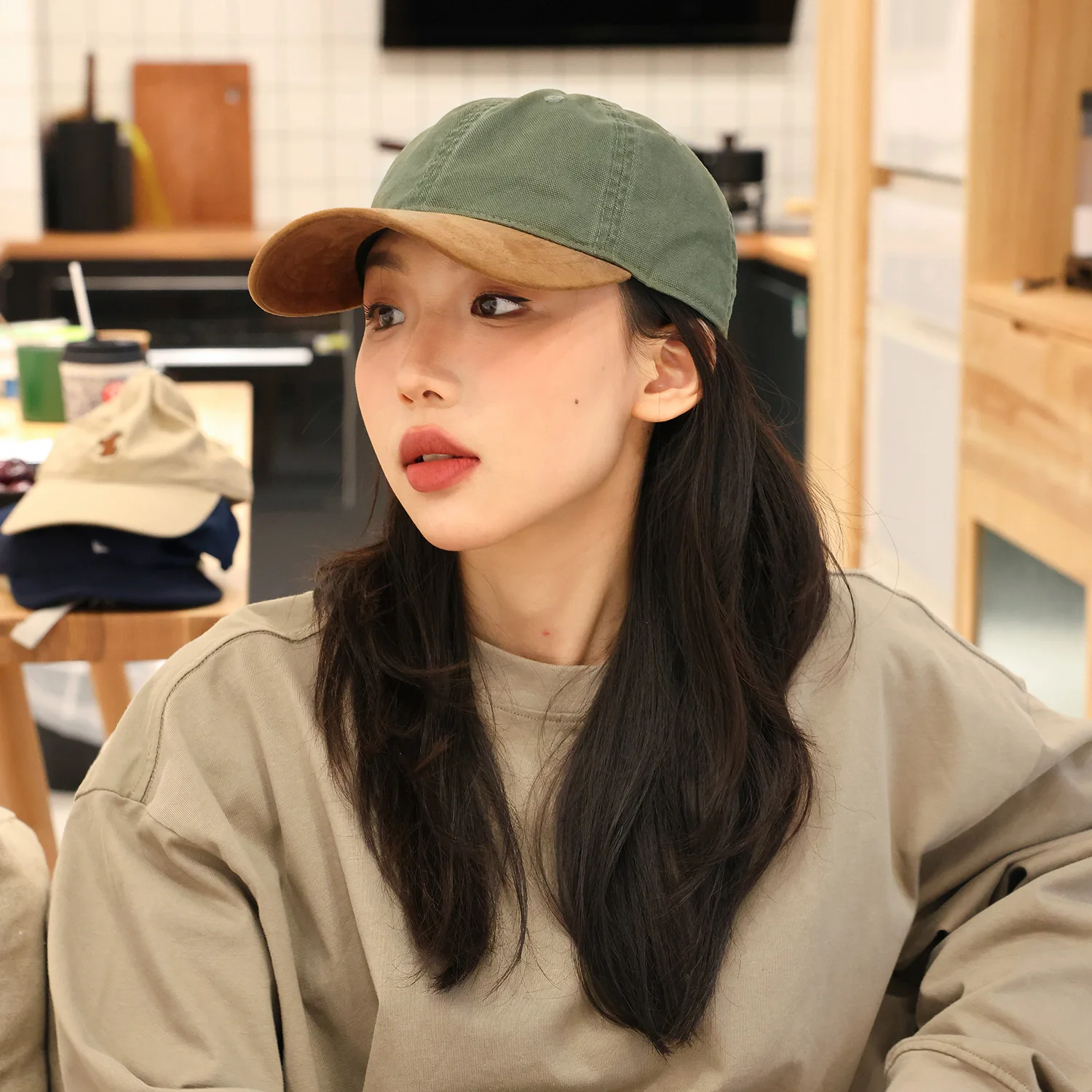 Patchwork Duckbill Cap Women's Canvas Baseball Cap Men's Summer Soft-Top Hat Spring Collection Headwear