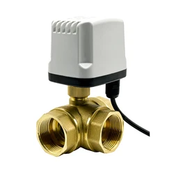 1/2“   3 Way Waterproof Motorized Ball Valve Electric Ball valve Brass Ball Valve Three Line Two Way Control