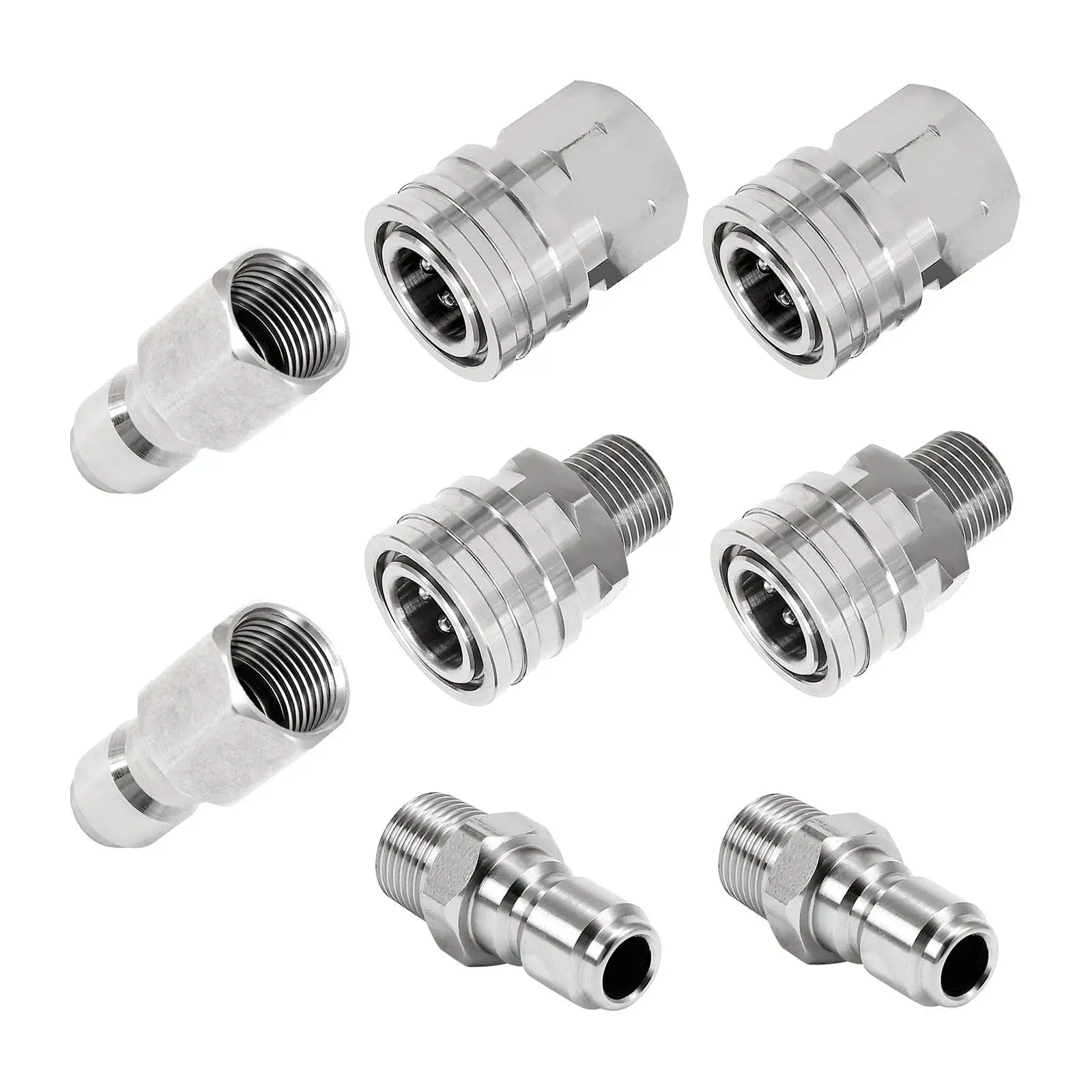 

8 Pieces Pressure Washer Adapter Set Hose Adapter Connector for Durable