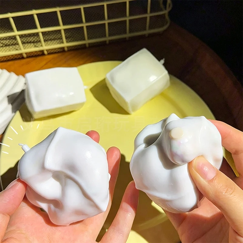 Knuspriges Tofu-Quetschspielzeug, Crunchy Squishies, Quetsch-Stressball, ASMR Anti-Stress-Entspannungsspielzeug, Handgeschenk für Erwachsene – Detail 2