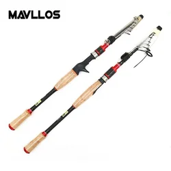 Mavllos Ultralight Rock Fishing Casting Rod M durezza 2.1M 2.4M 2.7M Lure Weight 3/8-4/3oz canna telescopica da pesca in carbonio