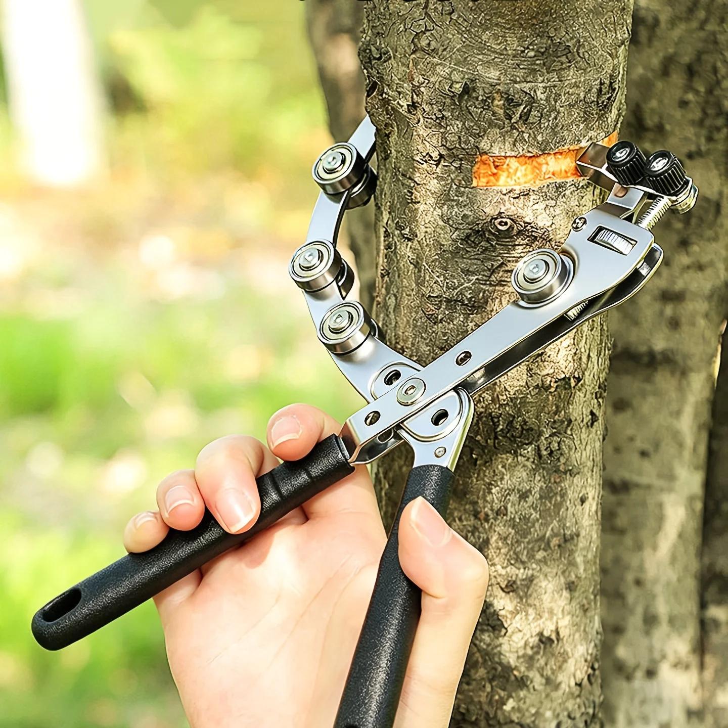 

Fruit Tree Girdling Tool - Heavy Duty Pulley Adjustable Gadget | Fruit Tree Bark Girders | Replaceable Blade Girders