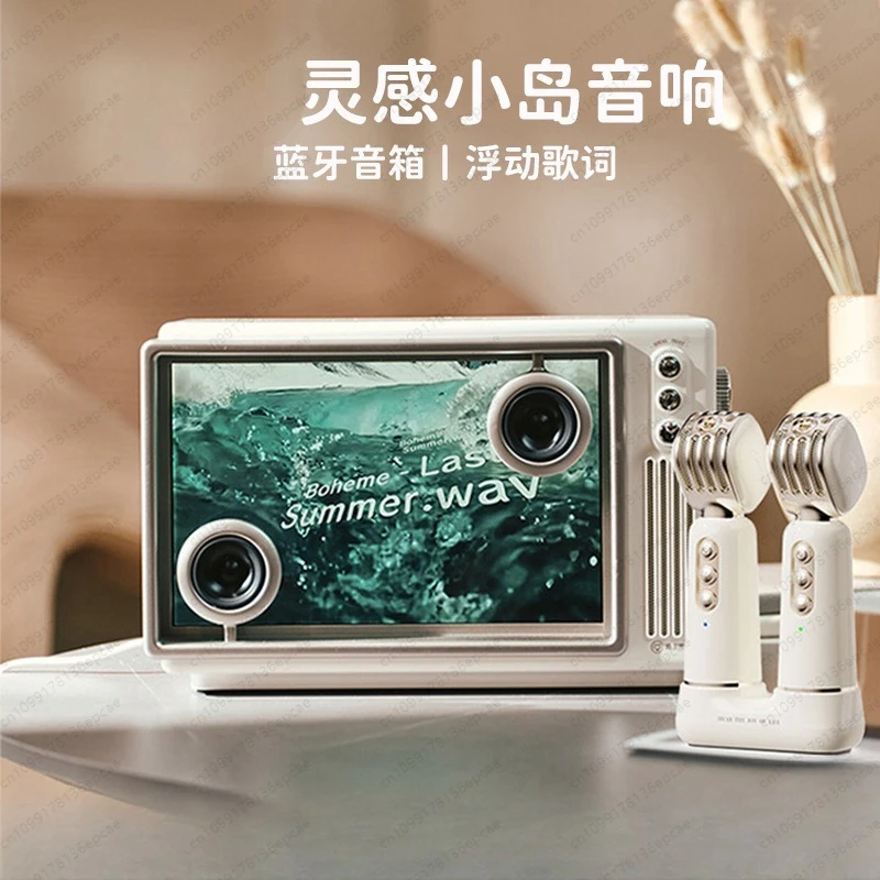 ميكروفون صغير مضخم صوت ستيريو منزلي KTV بلوتوث ستيريو مع كلمات #2