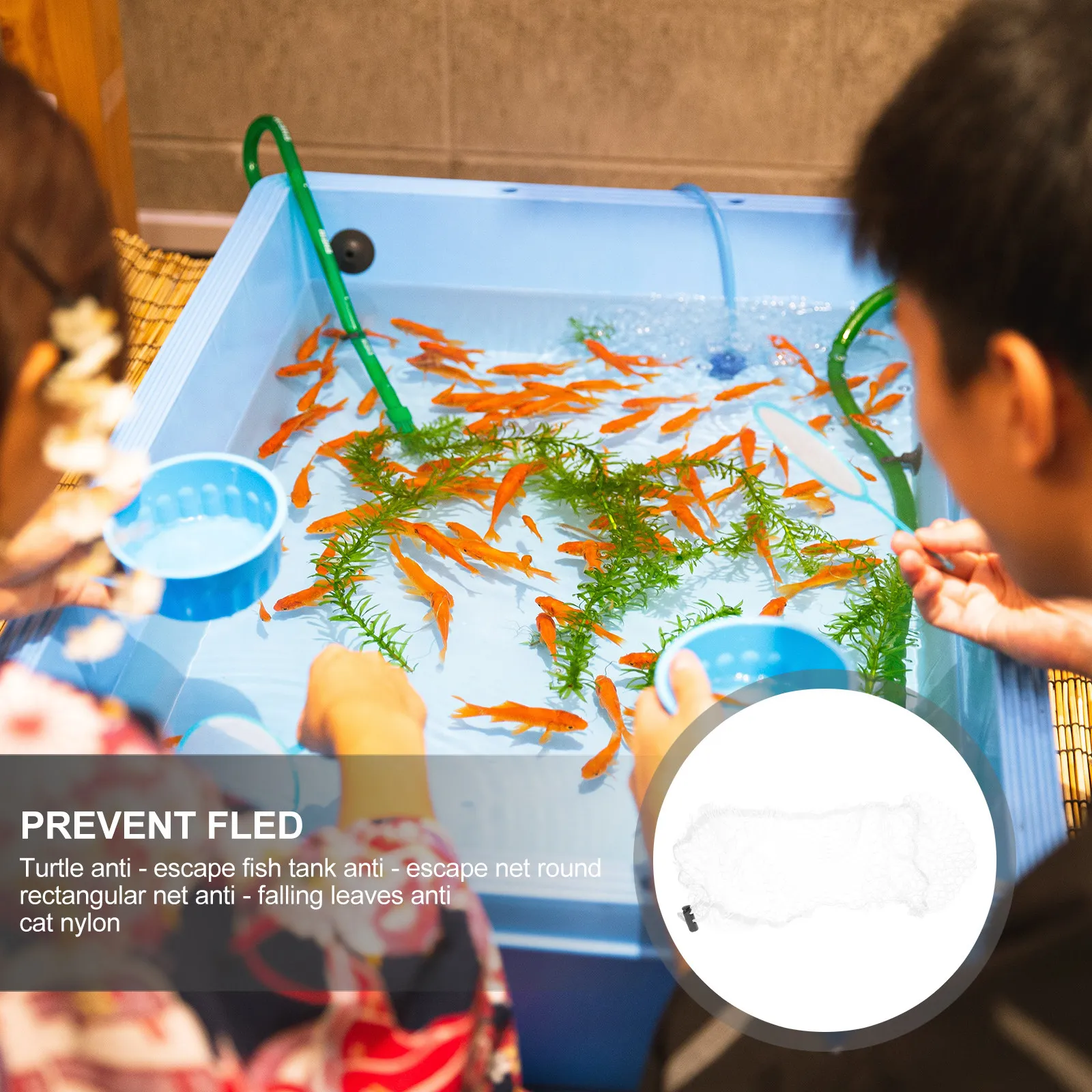 Fish Tank Anti-Jumping Net Made of High-Quality Nylon Mesh Escape-Proof Protective Cover for Aquariums Turtles Small Fish