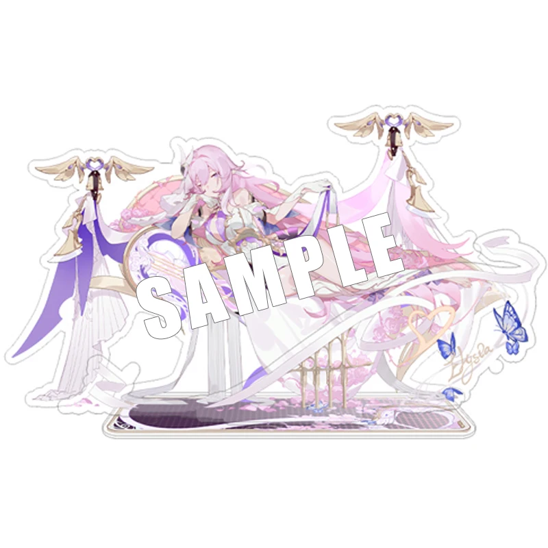 Anime Honkai Impact 3 Elysia Cosplay Exquisite Decoration Desktop Ornaments Birthday Xmas Gift Cartoon Acrylic Standing Sign