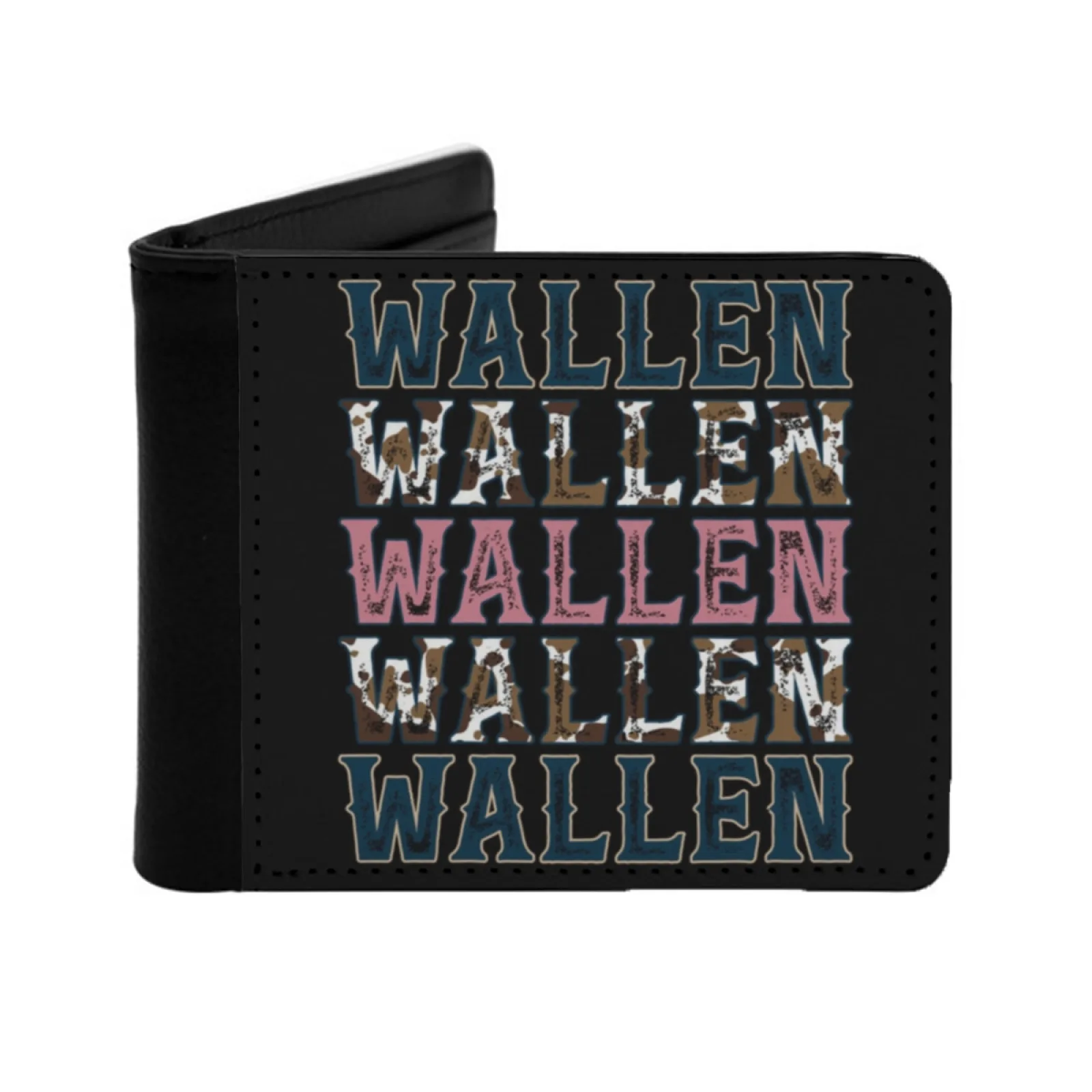 Cute Wallen Cowboy Western Country Music Wallen Hardy Personalized Men's Leather Wallet Card Money Bag Pu Leather Wallet Wallen