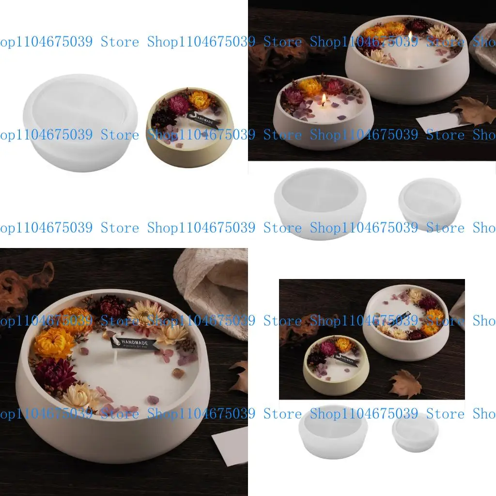 

5asd Round Resin Tray Sturdy Silicone Mould Easy Release Dishes Mould for Crafting Jewelry Holders and Decorative Plates