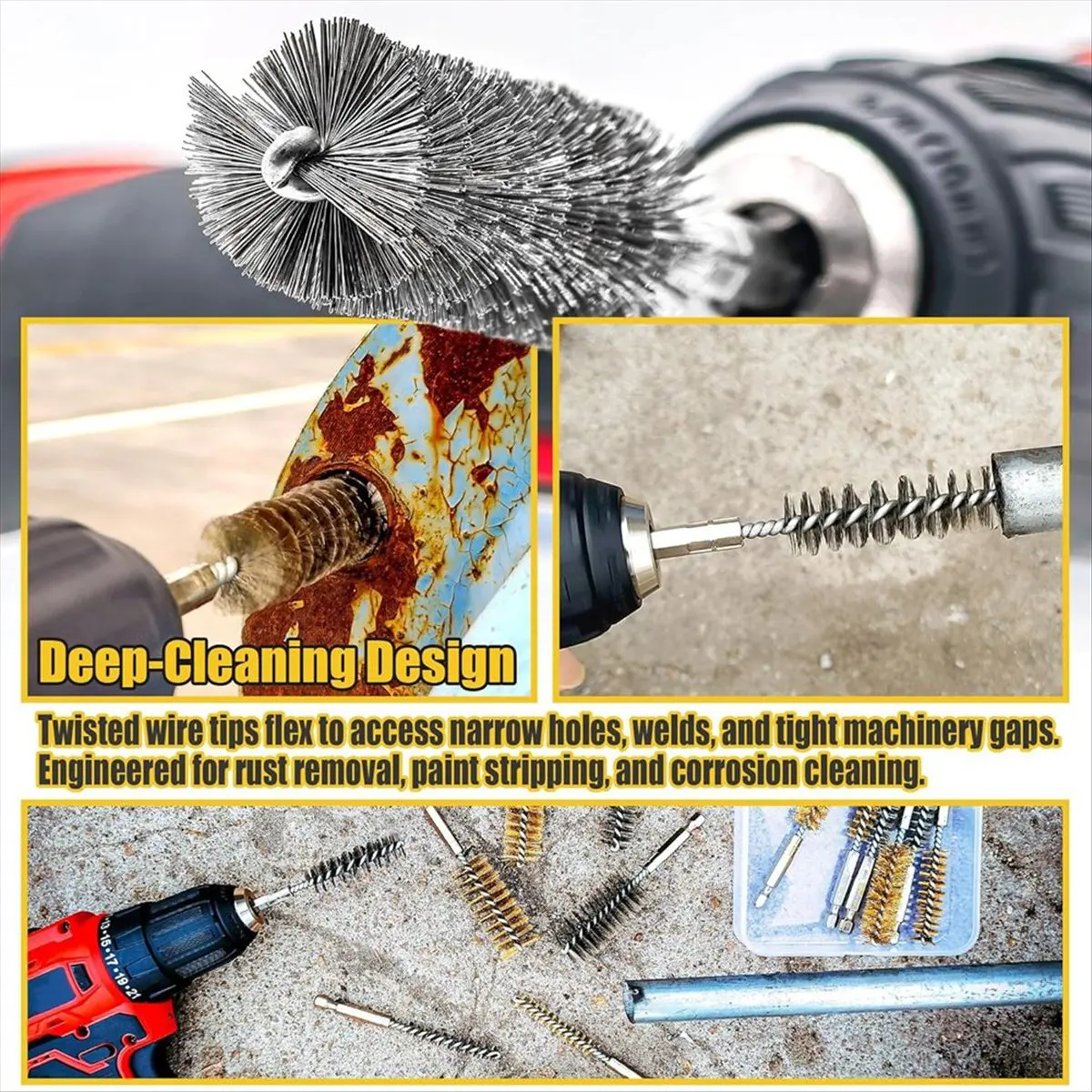 14-Piece Bore Brush Set 1/4