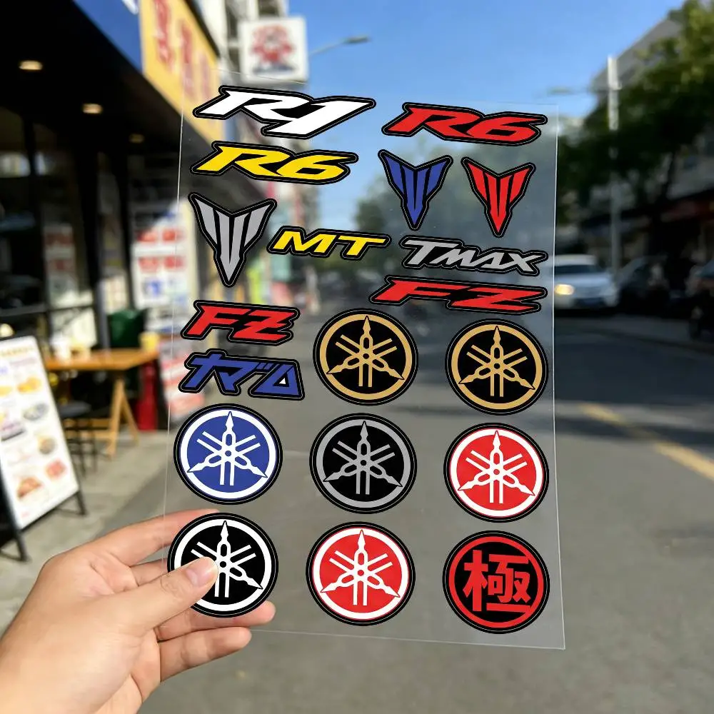 For Yamaha Multi Scene Waterproof Reflective Scratch Cover Stickers Fit Auto Motorcycle Helmet Refrigerator
